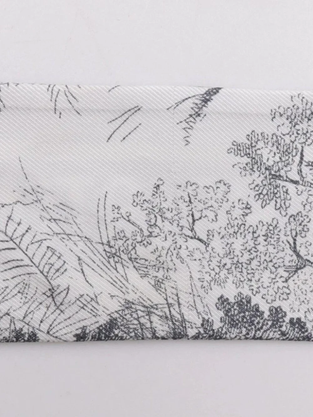 Dior Mitza scarf 15JOU106I602 Toile de Jouy Sauvage ribbon scarf gray silk